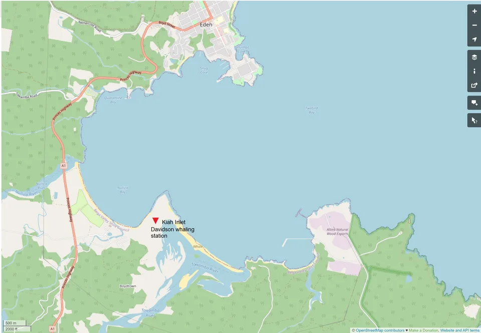 Map of Twofold Bay and the Eden area